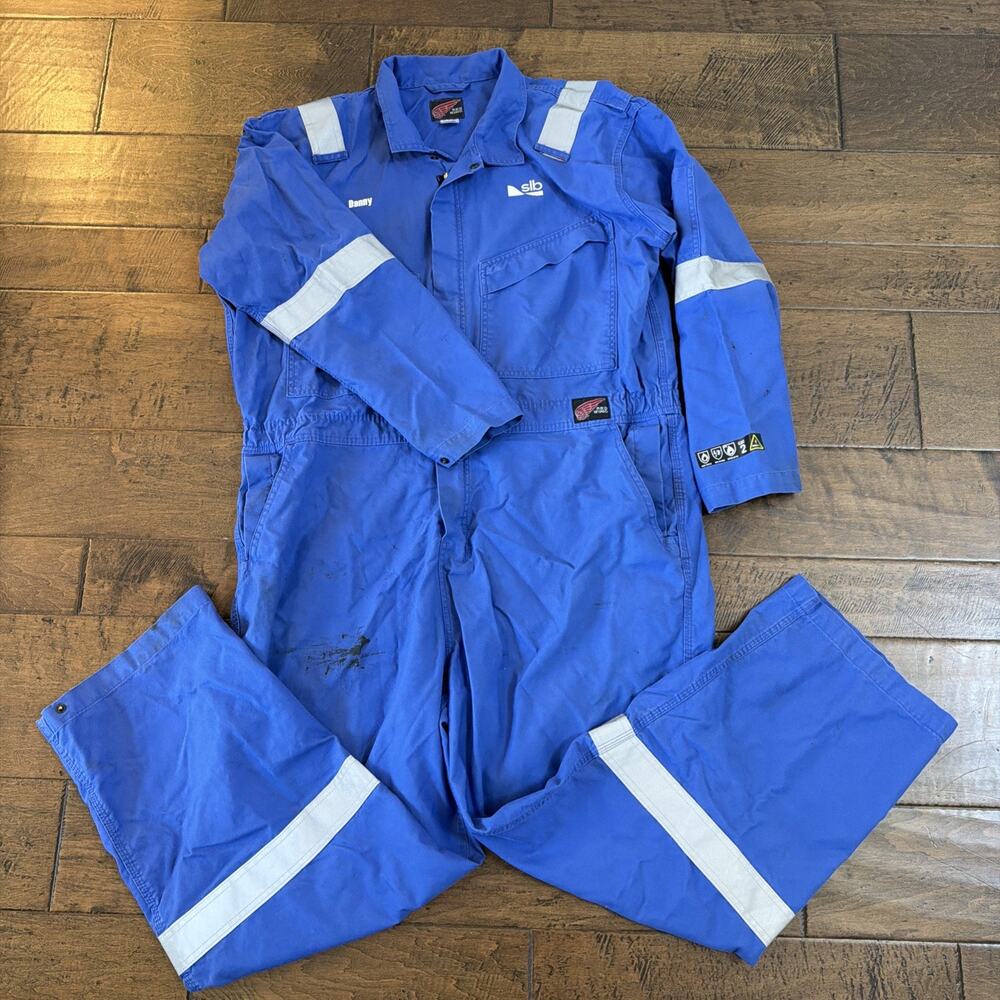 Redwing Blue FR Coveralls Size 54-R Unlined HRC 2112 Royal Blue SLB Logo